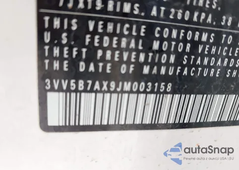 2018 Volkswagen Tiguan 2.0T Sel Premium из США, поврежденный, VIN 3VV5B7AX9JM003158